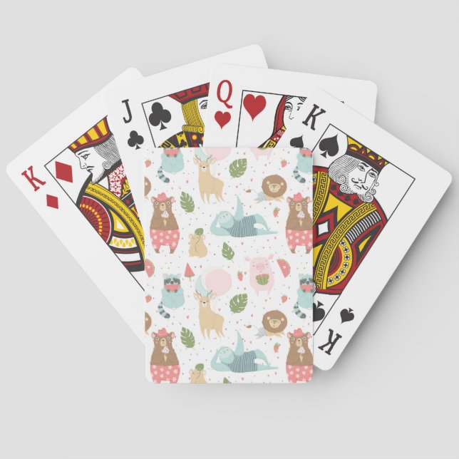 Sloth & Friends Pattern Poker Cards (Back)