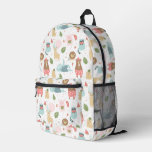 Sloth &amp; Friends Pattern Printed Backpack