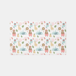 Sloth & Friends Pattern Rug