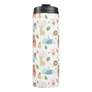Sloth & Friends Pattern Thermal Tumbler