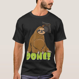 Sloth Funny Class Of 2023 School College Graduatio T-Shirt
