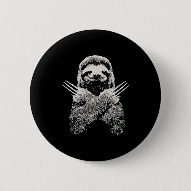Sloth Funny Costume Gift For Lazy S  Button (Front)