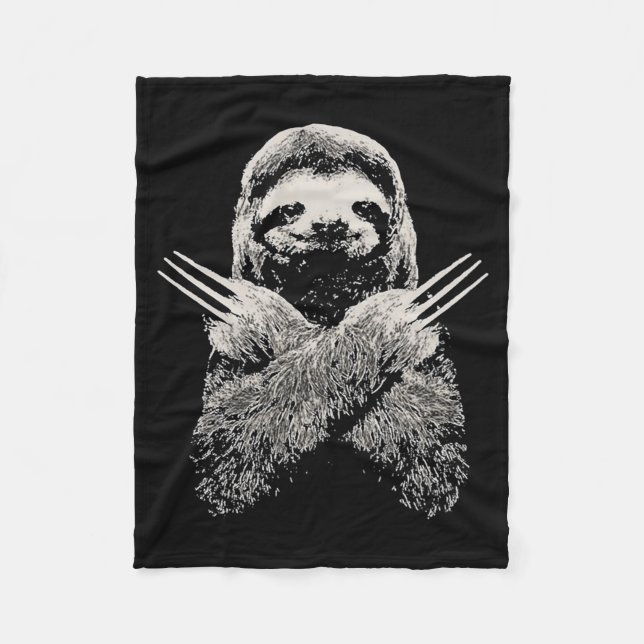 Sloth Funny Costume Gift For Lazy S  Fleece Blanket (Front)