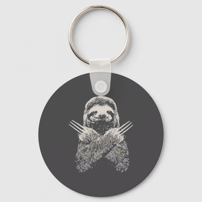 Sloth Funny Costume Gift For Lazy S  Keychain (Front)
