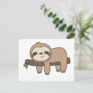 Sloth Funny Relaxed Cute Animals For Kids Postcard