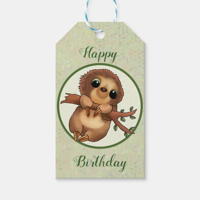 sloth gift tags (Front)