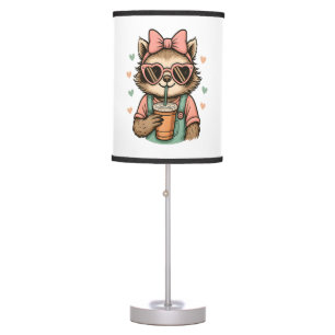 Sloth Girl Coffee Lover Table Lamp