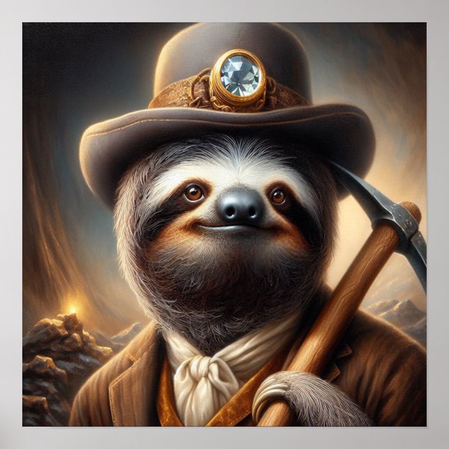 Sloth Gold Miner Poster (Front)