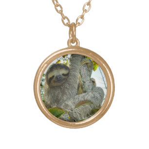Sloth Gold Plated Necklace