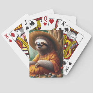 Sloth Grandma Poker Cards