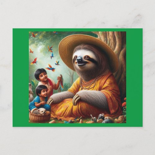 Sloth Grandma Postcard