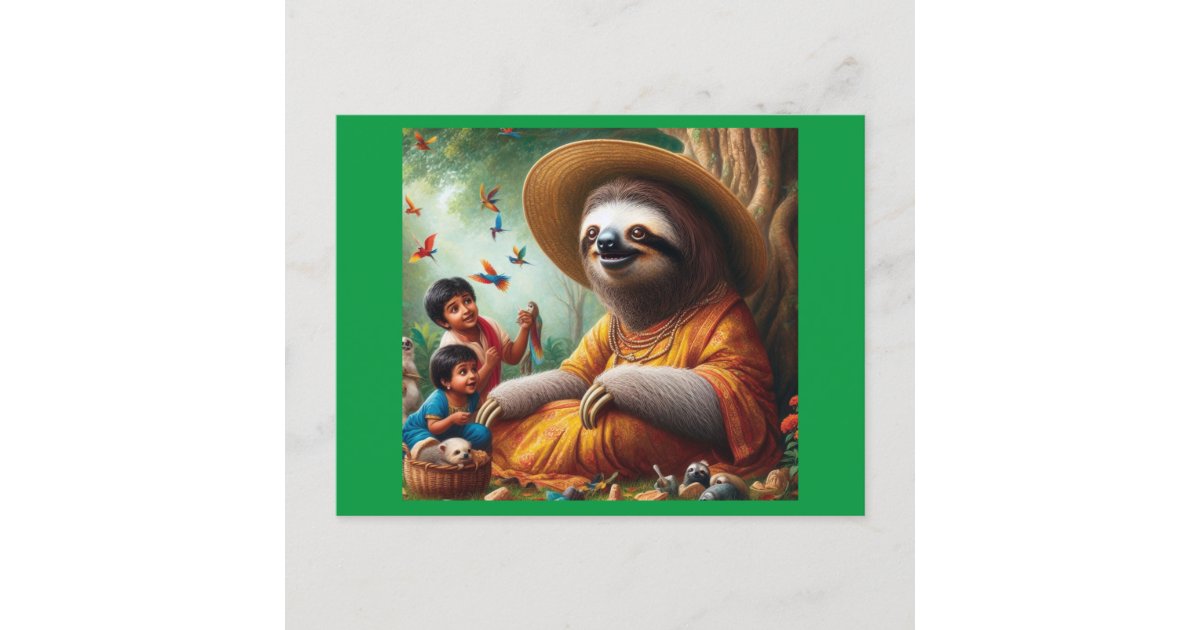 Sloth Grandma Postcard | Zazzle