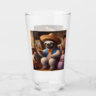 Sloth Grandpa Glass