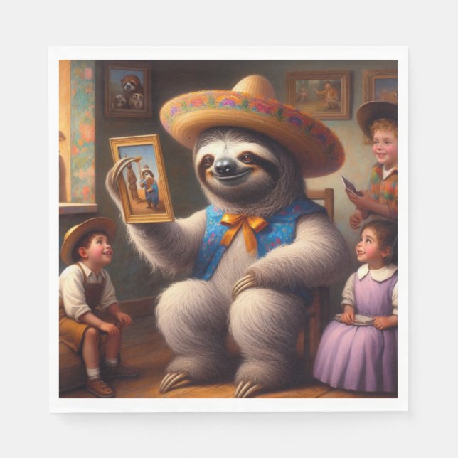 Sloth Grandpa Napkins (Front)