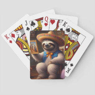 Sloth Grandpa Poker Cards