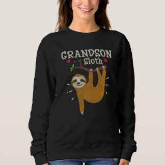 Sloth Graphic Humor Zoo Animal Grandson Sweatshirt