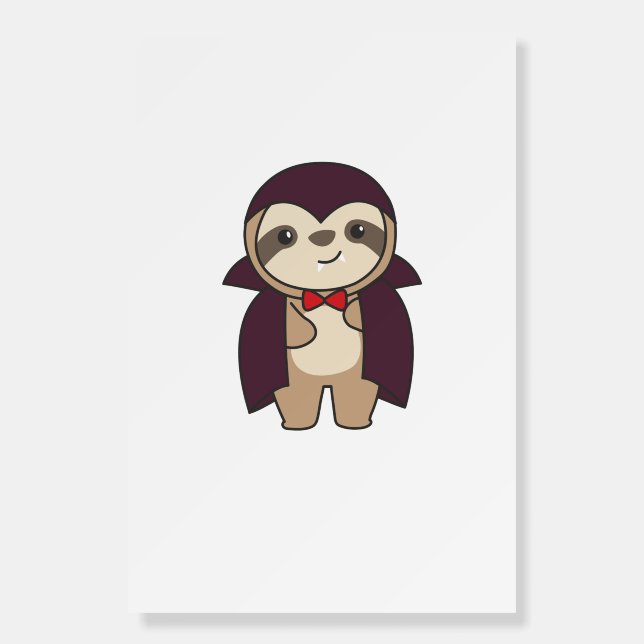 Sloth Halloween Cute Devil Vampire Costume Foam Board (Front)