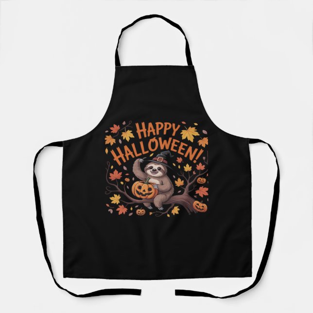 Sloth Halloween Day Classic T-Shirt Apron (Front)