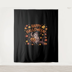 Sloth Halloween Day Oversized T-Shirt Tapestry
