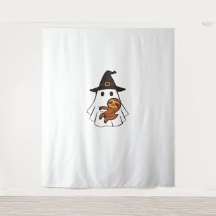 Sloth Halloween Ghost Witch Hat Animal Lovers Boys Tapestry