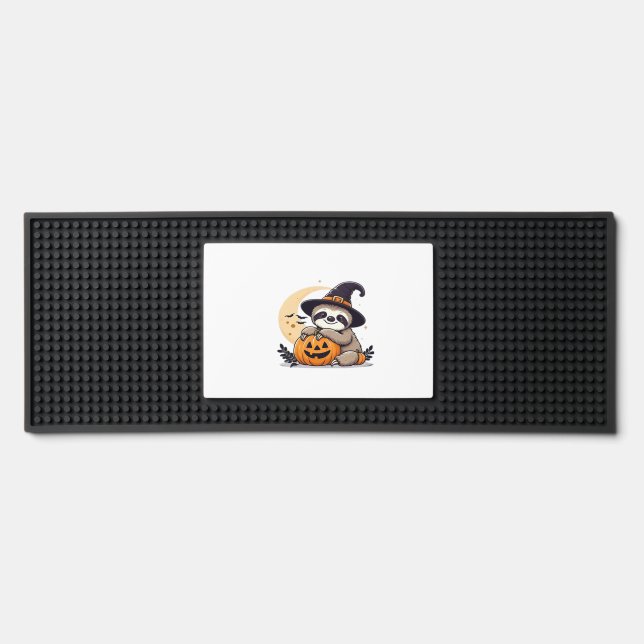 Sloth Halloween Motif Cute Classic T-Shirt Bar Mat (Front)