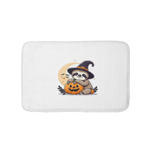 Sloth Halloween Motif Cute Classic T-Shirt Bath Mat