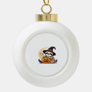 Sloth Halloween Motif Cute Classic T-Shirt Ceramic Ball Christmas Ornament
