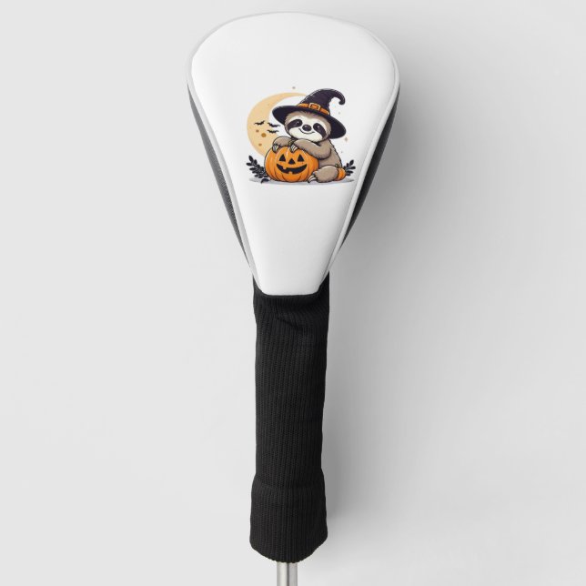 Sloth Halloween Motif Cute Classic T-Shirt Golf Head Cover (Front)