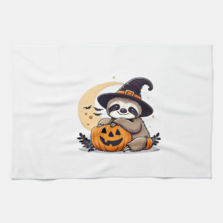Sloth Halloween Motif Cute Classic T-Shirt Kitchen Towel