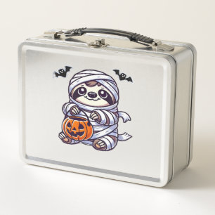 Sloth Halloween Mummy Kids Women Men Sloth Classic Metal Lunch Box