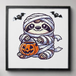 Sloth Halloween Mummy Kids Women Men Sloth Classic Peel And Stick Photo Tile