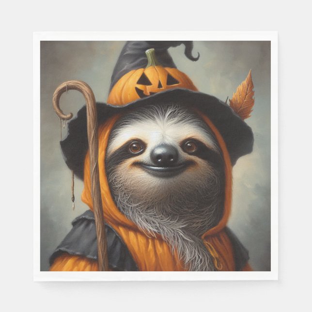 Sloth Halloween Napkins (Front)