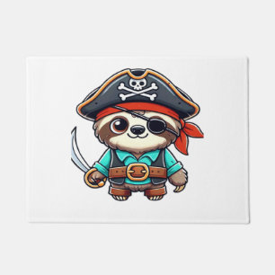 Sloth Halloween Pirate Kids Women Men Sloth Classi Doormat