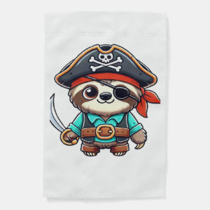 Sloth Halloween Pirate Kids Women Men Sloth Classi Garden Flag