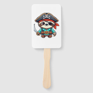 Sloth Halloween Pirate Kids Women Men Sloth Classi Hand Fan