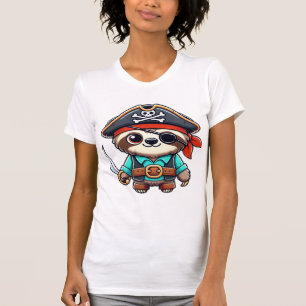 Sloth Halloween Pirate Kids Women Men Sloth Classi T-Shirt