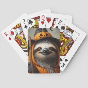 Sloth Halloween Poker Cards