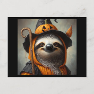 Sloth Halloween Postcard