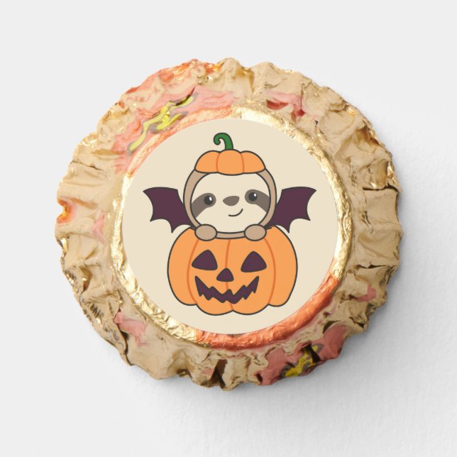 Sloth Halloween Pumpkin Bat Costume Reese's Peanut Butter Cups (Front)