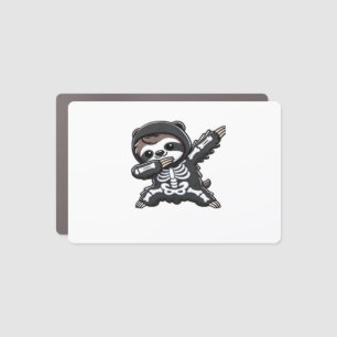 Sloth Halloween Skeleton Kids Women Men Sloth Clas Car Magnet
