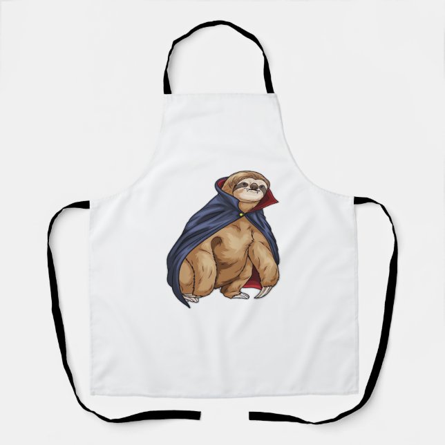 Sloth Halloween Vampire Classic T-Shirt Apron (Front)