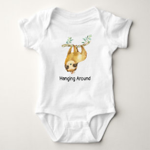 Sloth Hanging Around Baby Bodysuit