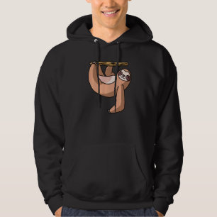 Sloth Hanging From A Branch Chilling Lazy Sloth Pr Hoodie