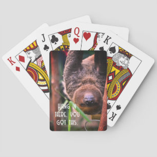 Sloth Hanging Out Funny Deck Of Poker Cards
