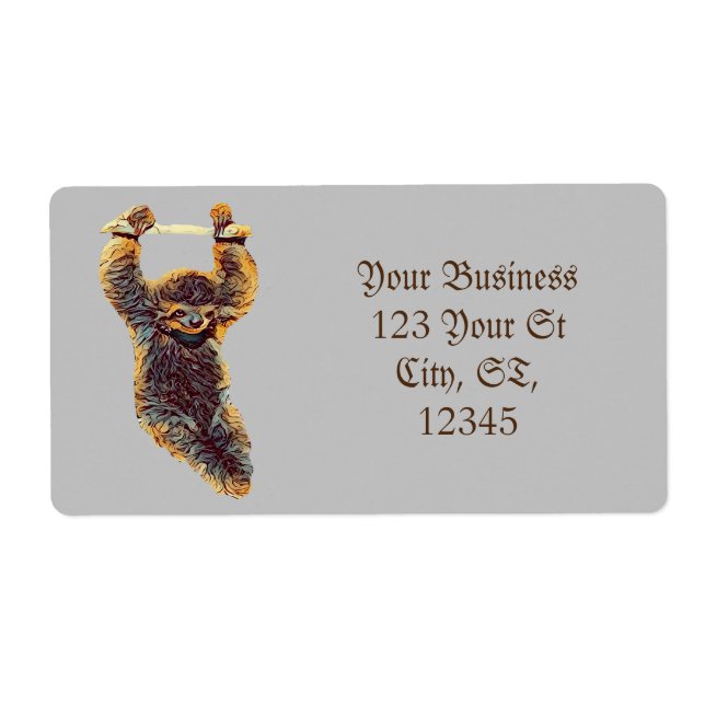 Sloth Hanging Out Thunder_Cove Label (Front)