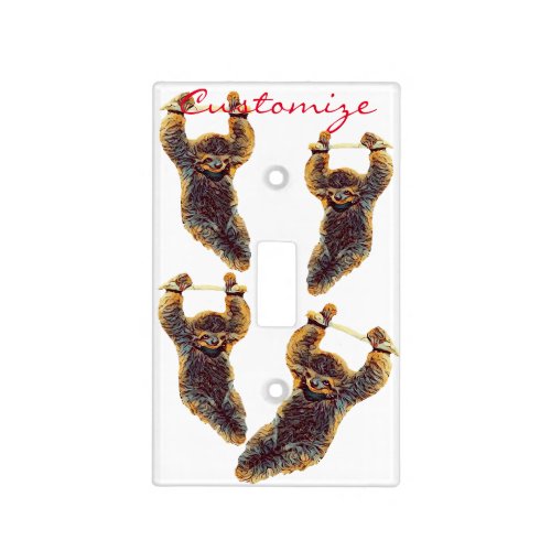 Sloth Hanging Out Thunder_Cove Light Switch Cover