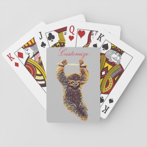 Sloth Hanging Out Thunder_Cove Playing Cards