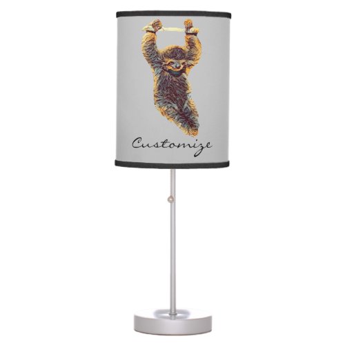 Sloth Hanging Out Thunder_Cove Table Lamp