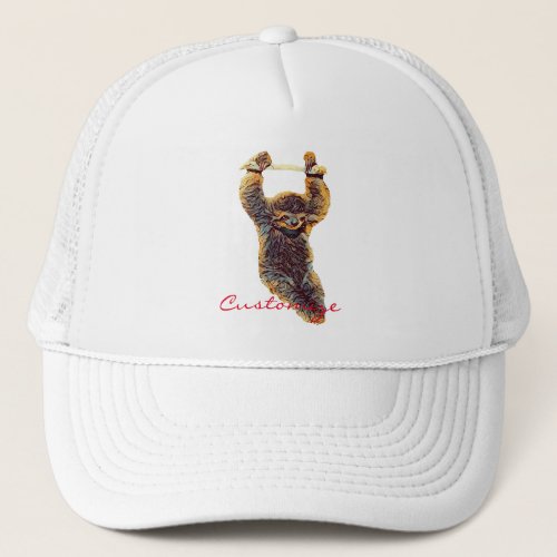 Sloth Hanging Out Thunder_Cove Trucker Hat