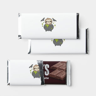 Sloth Happy Halloween Cauldron Bat Hershey Bar Favors